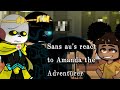 🔪//Sans au's react to Amanda The Adventurer//🌍