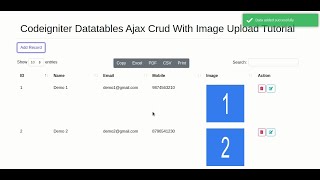 Codeigniter Datatables Ajax Crud With Image Upload