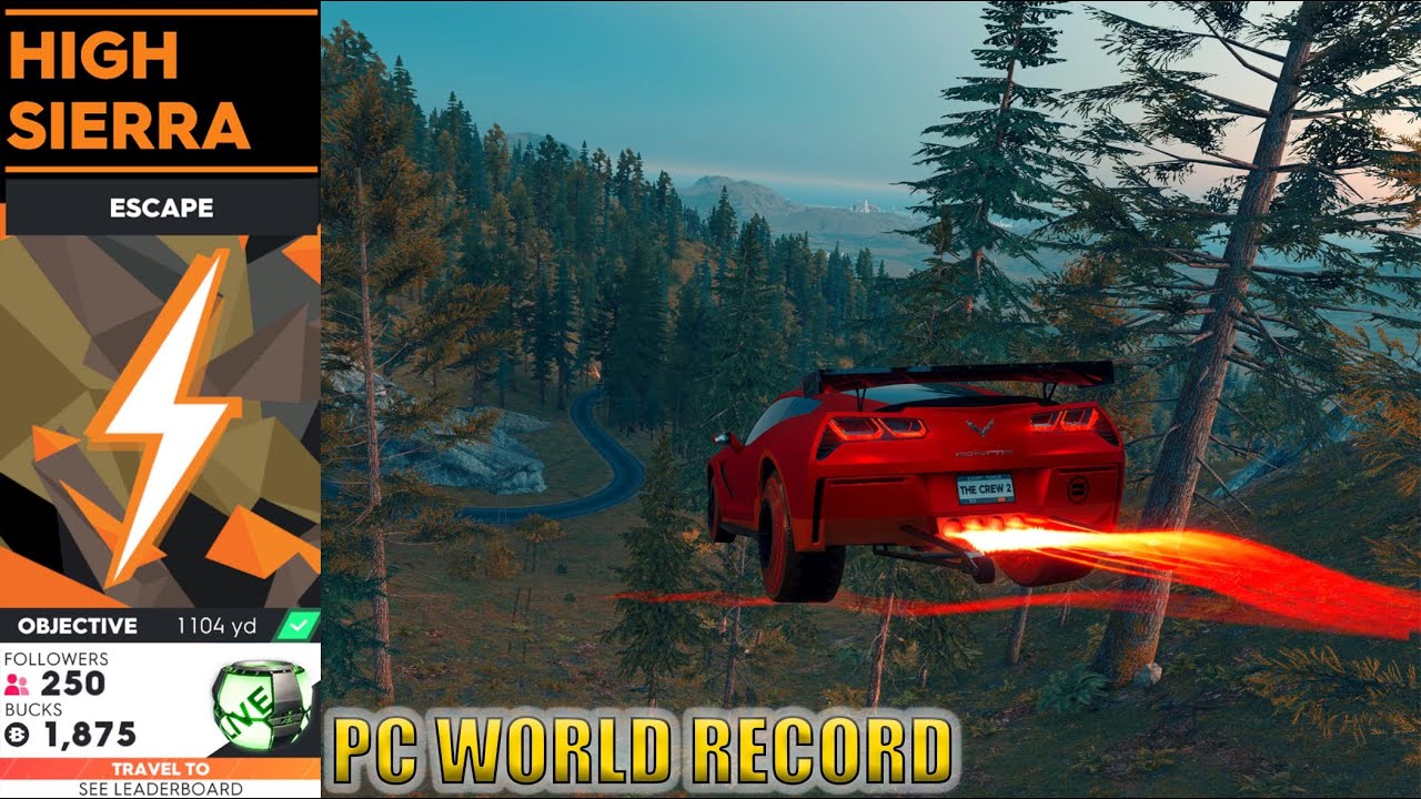 WORLD RECORD | The Crew 2 HIGH SIERRA Escape 153,372 Yards