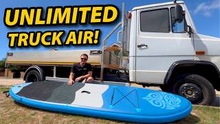 Mercedes Vario Air Tank Replacement | Using the Trucks Air to Inflate Tyres & Paddle Board!
