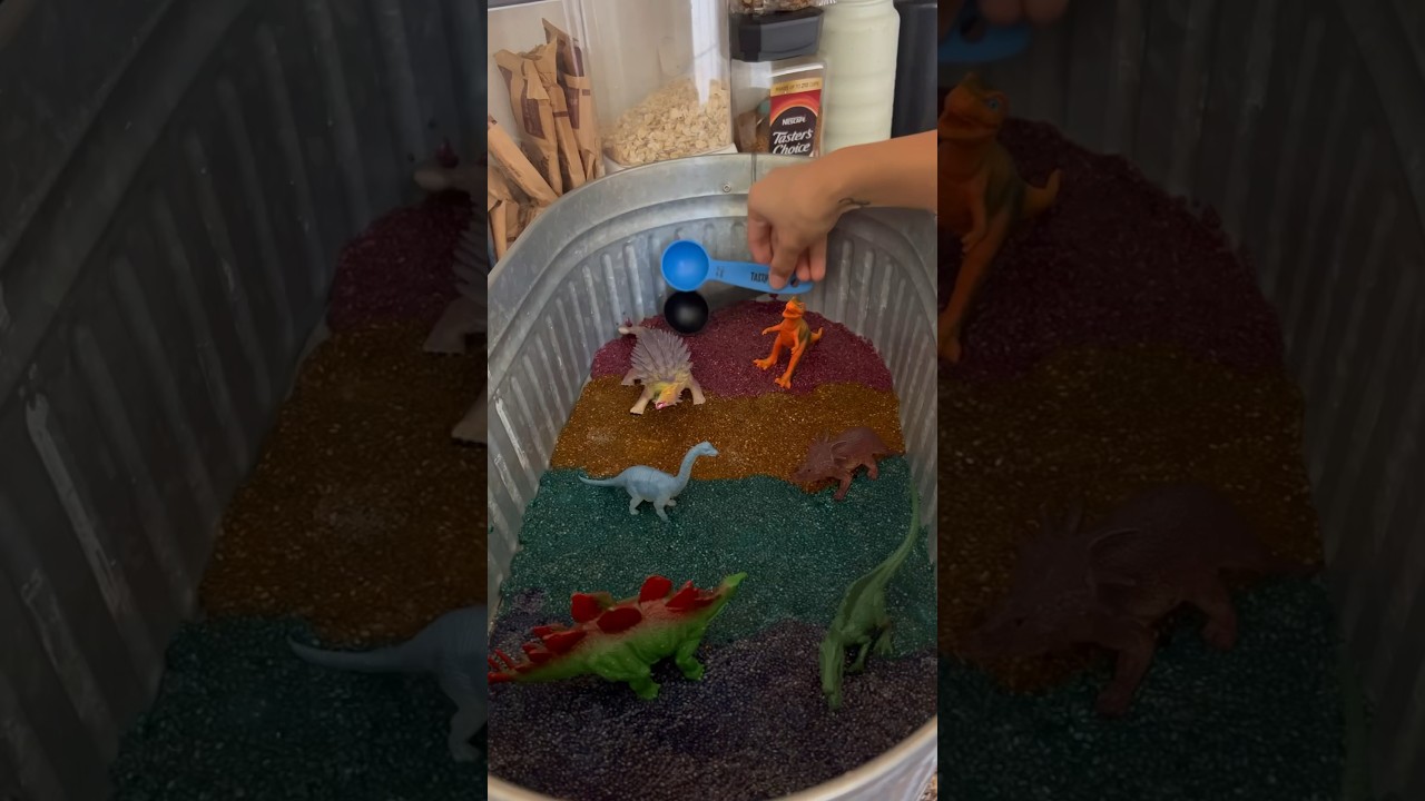 Chia seed slime, Dino Land - Sensory Play 