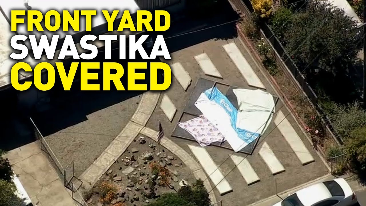 Homeowner Change of Heart? Front Yard Swastika Gets Covered Up