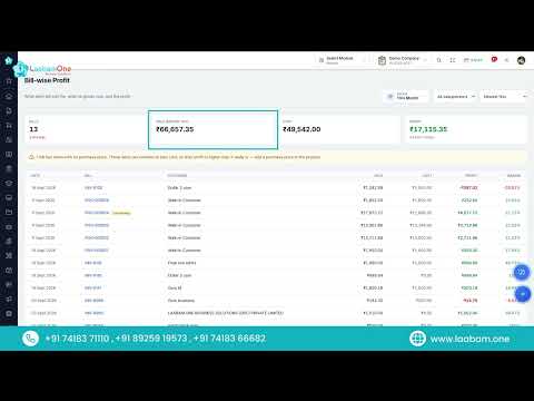 Bill-wise Profit