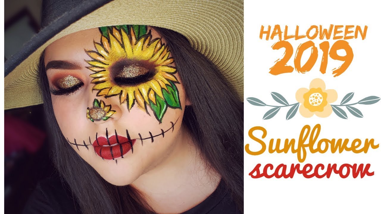 Sunflower Scarecrow Espantapajaros Girasol Halloween Makeup Youtube