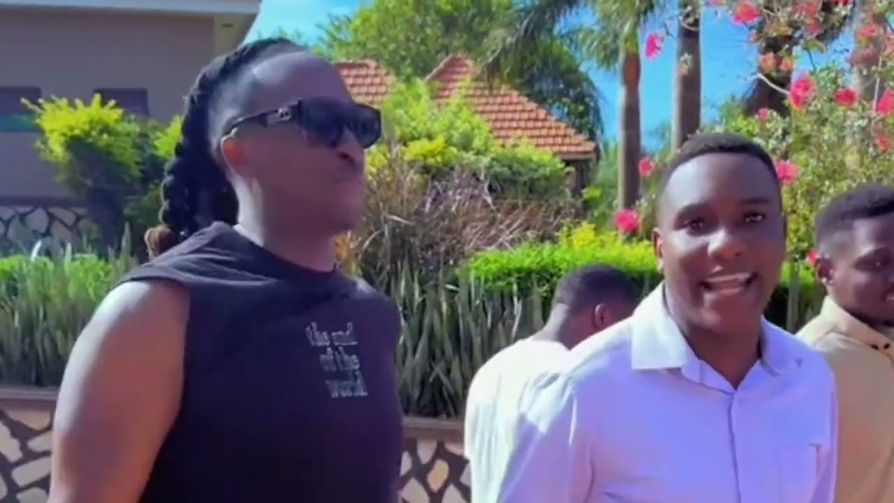 Tamale mirundi jr and Bruno k at champanya forest park e buloba Champanya festival