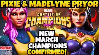 Pixie & Madelyne Pryor (Goblin Queen) CONFIRMED! 🤯 New March Champions REVEALED | First Look | MCOC