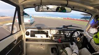 Onboard Lotus Cortina | Silverstone Classic Pre-66 Touring Cars 2022 | Ollie Streek