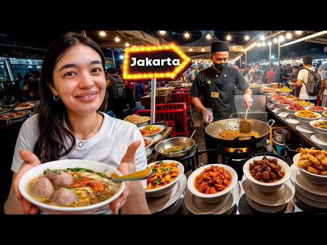 Travel vlog - Full Day of Eating in Jakarta 🇮🇩 | Best Street Food + Must-Visit Night Market!