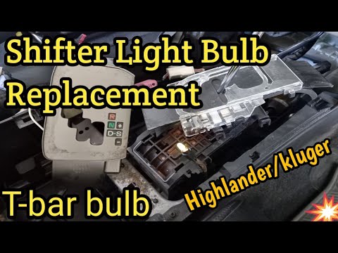 How to Change Automatic Gear Shifter Light Bulb on 2009 Toyota Highlander /kluger ( T-BAR BULB)