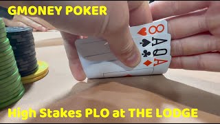 High Stakes PLO at The Lodge Card Club and I Keep Getting ACES - GMoney Poker VLOG #7