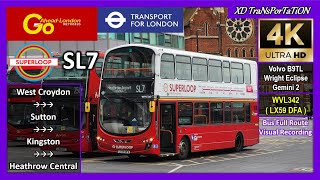 [Metrobus London] SUPERLOOP - SL7 ~ West Croydon Bus Station ➝ Heathrow Central【4K UW】
