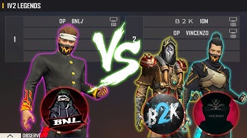 BNL VS B2K VINCENZO | ONE TAP KING VS AWM KING & VINCENZO - MOST DANGEROUS MATCH