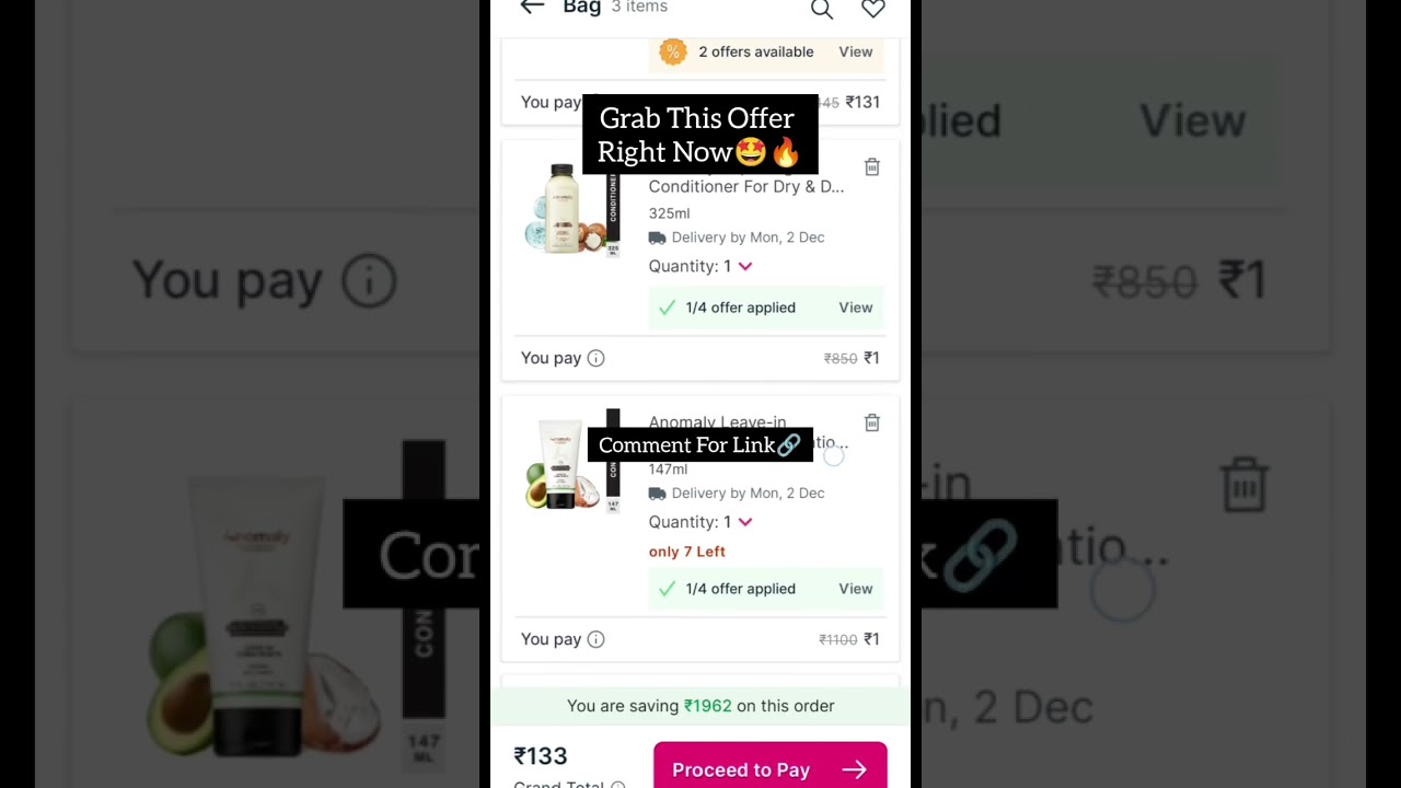 Nykaa Loot Offer Full Size Products @ ₹1😍🔥Comment for link 