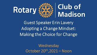 October 20, 2021 Guest Speaker Erin lavery