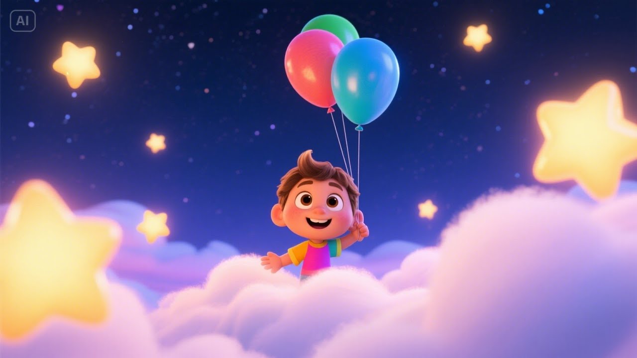 The Balloon That Flew to the Moon | Fun Kids Song | Imaginative Adventure Rhyme