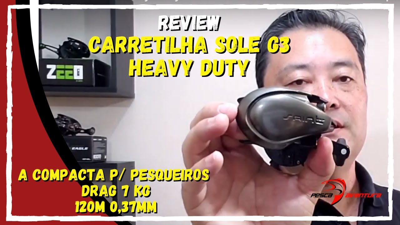 Carretilha SAINT Sole G3 Heavy Duty - Bastante Linha Muito Forte Compacta
