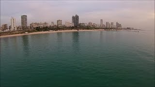 bat yam baech | 4K Drone Aerial Footage