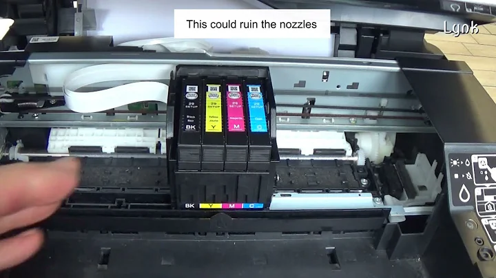 Simple way to clean the Epson print-head nozzles with a damp cloth