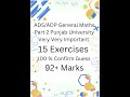 ADS/ADP General Maths Part 2 PU 100% Confirm Guess|| 15 Most Important Exercises