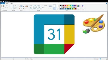 How to draw the Google Calendar icon using MS Paint | How to draw on your computer