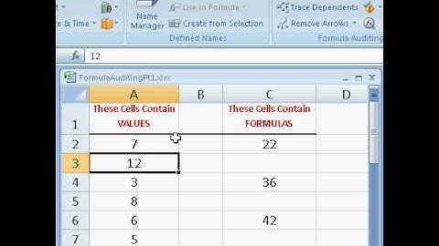 Excel Formula Auditing