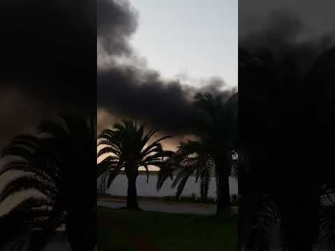 انفجار مهول مباشرة من مدينة المحمدية 😱 #حريق #المحمدية #المغرب