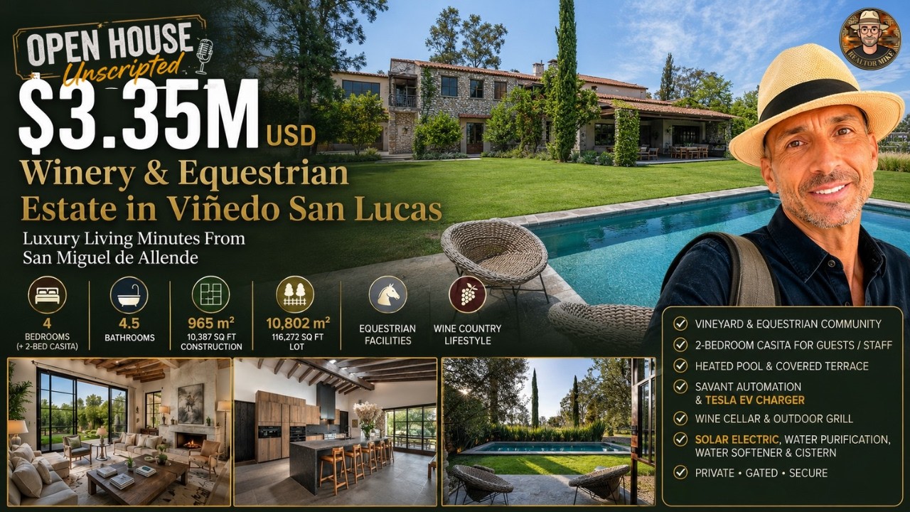 Wine Country Estate for Luxury Buyers Who Want Vineyard Living | $3.35M San Miguel de Allende