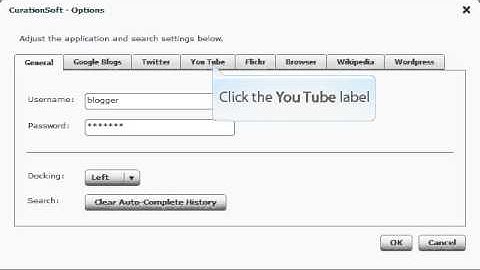 CurationSoft.com - YouTube Settings and Options