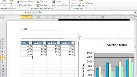 Add or Change Page Headers and Footers - Excel 2010