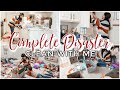 COMPLETE DISASTER ENTIRE HOUSE CLEAN WITH ME 2020 | My House is Trashed Where Do I Start? Justine