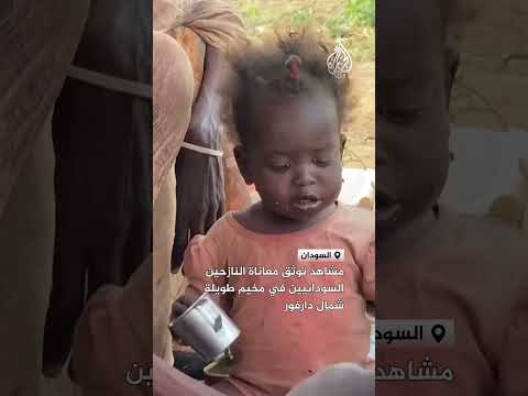 مشاهد توثق معاناة النازحين السودانيين في مخيم طويلة شمال دارفور 