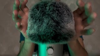 ASMR Mic Scratching, FLUFFY Mic Cover, Whispers, Rubbing, Sleepy, Brain Massage, Relaxing 1H🧠💤