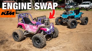 Barbie Jeep Gets KTM 525 Engine Swap