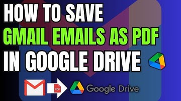 How to Save a Gmail Email in a Google Drive Folder