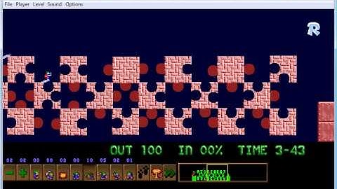 Lemmini - Lemmings Custom Level - Piece by piece