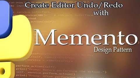 MEMENTO Design Pattern (with Text Editor undo/redo sample)