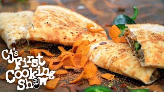 Spicy Bacon Cheeseburger...Quesadilla?!? | CJ's First Cooking Show | Blackstone Griddle