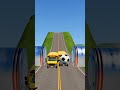 Beamng drive: chained bollards vs car crashes part 56 #beamngdrive #beamng  #youtubeshorts #shorts