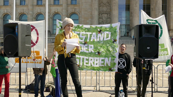 Emely von Parents for Future bei der Rebellion gegen das Aussterben in Berlin 15.4.19