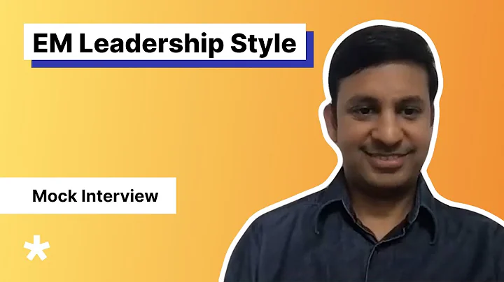 Engineering Manager Mock Interview: What is your leadership style? (with eBay EM)