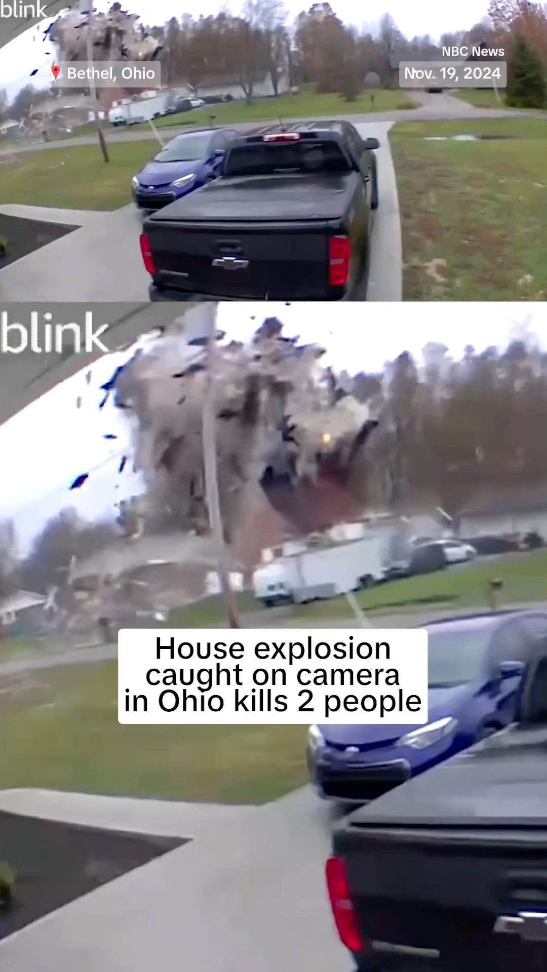 House explosion caught on camera in Ohio kills two people