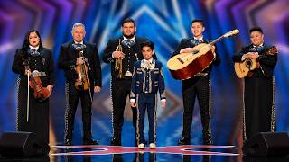 11-Year-Old in Traditional Mexican Suit STUNS AGT with Powerful Mariachi Voice!