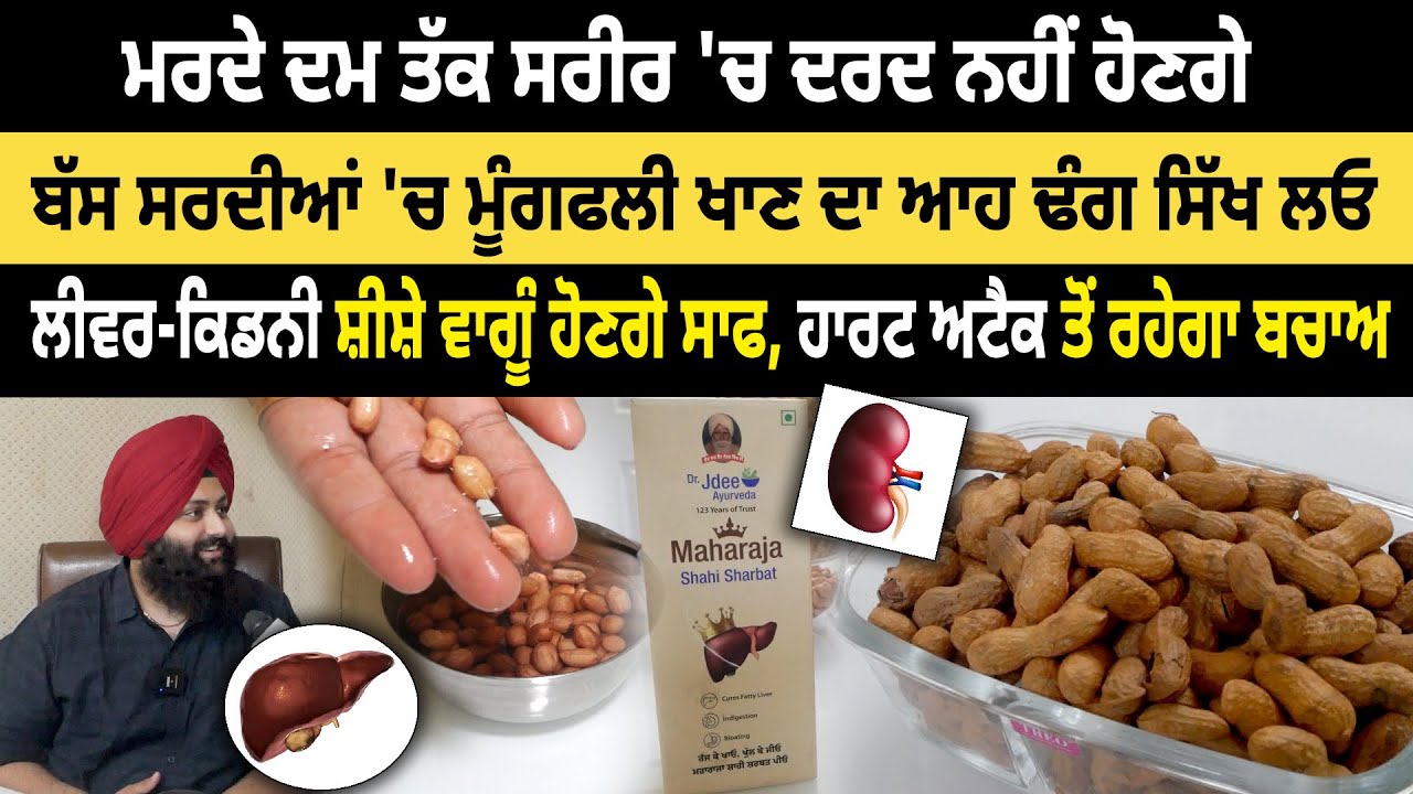 100 ਸਾਲ ਤੱਕ ਸਰੀਰ ਦਾ ਕੋਈ ਪਾਸਾ ਨਹੀਂ ਦੁਖੇਗਾ ਐਵੇਂ ਖਾਓ ਮੂੰਗਫਲੀ