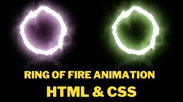 Ring Of Fire | CSS and SVG Animation Effects | CSS Fire Ring Effect|Ring of Fire CSS Animation