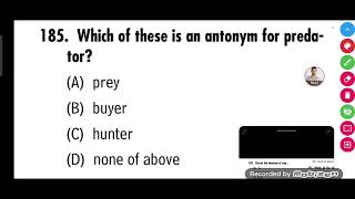 Which of these is an antonym for predator