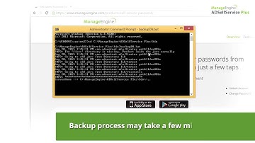 How to manually backup the ADSelfService Plus database.