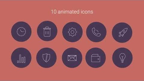 100+ Animated iOS Outline Icons Pack After Effects Template