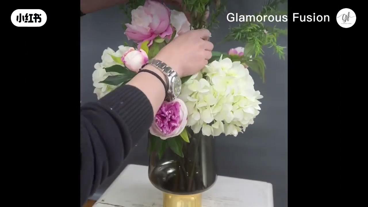 How to arrange your own faux flower in vase YouTube