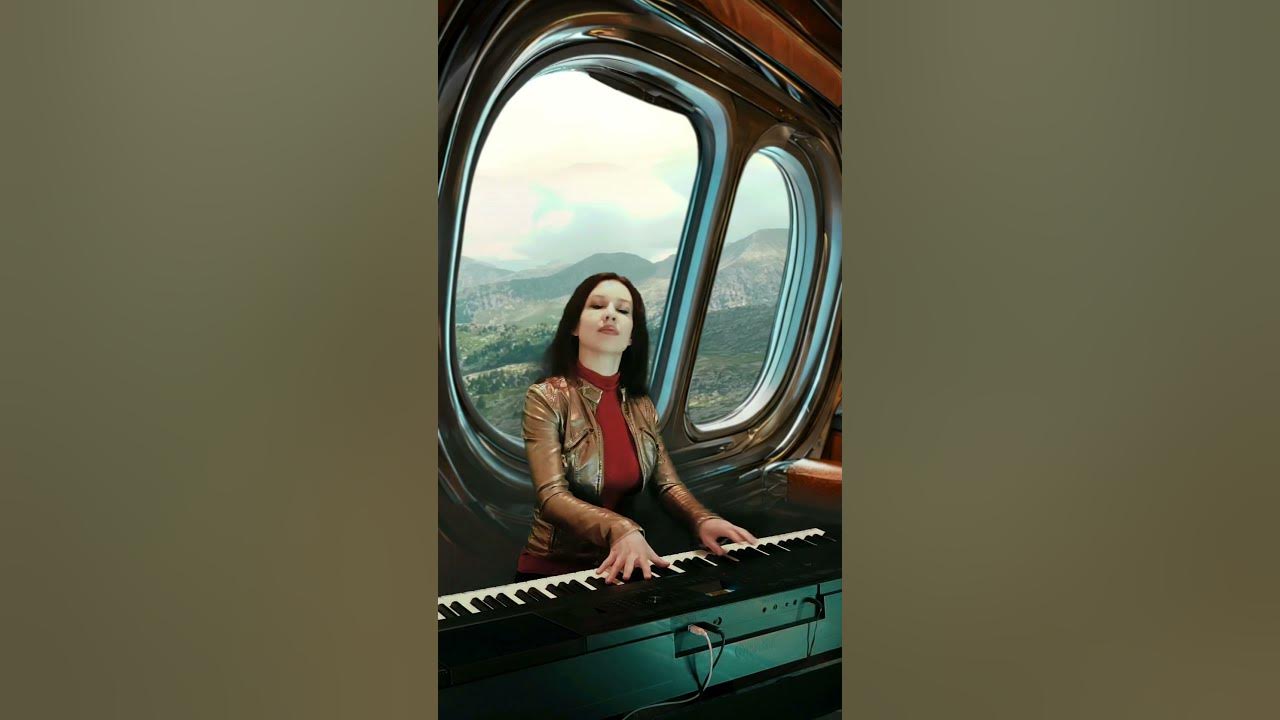 Joan Osborne - One Of Us (piano cover) | Piano in a cozy cabin of the airplane