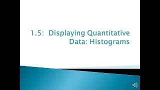 Famous Stats Honors: 1.5 Displaying Quantitative Data - Histograms Wealth